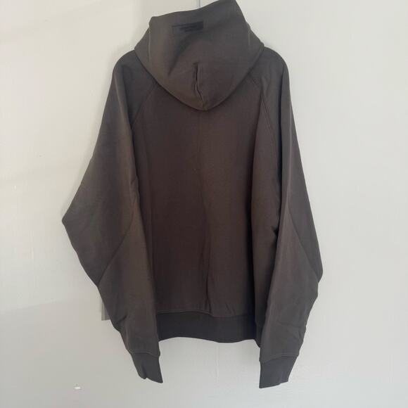 Fear of God Essentials Pull Over Hoodie in Off Black - Picture 5 of 8